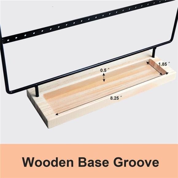 Earring Organizer 3-Tier 75 Holes Jewelry Organizer Display Stand,Metal Holder - Picture 2 of 6